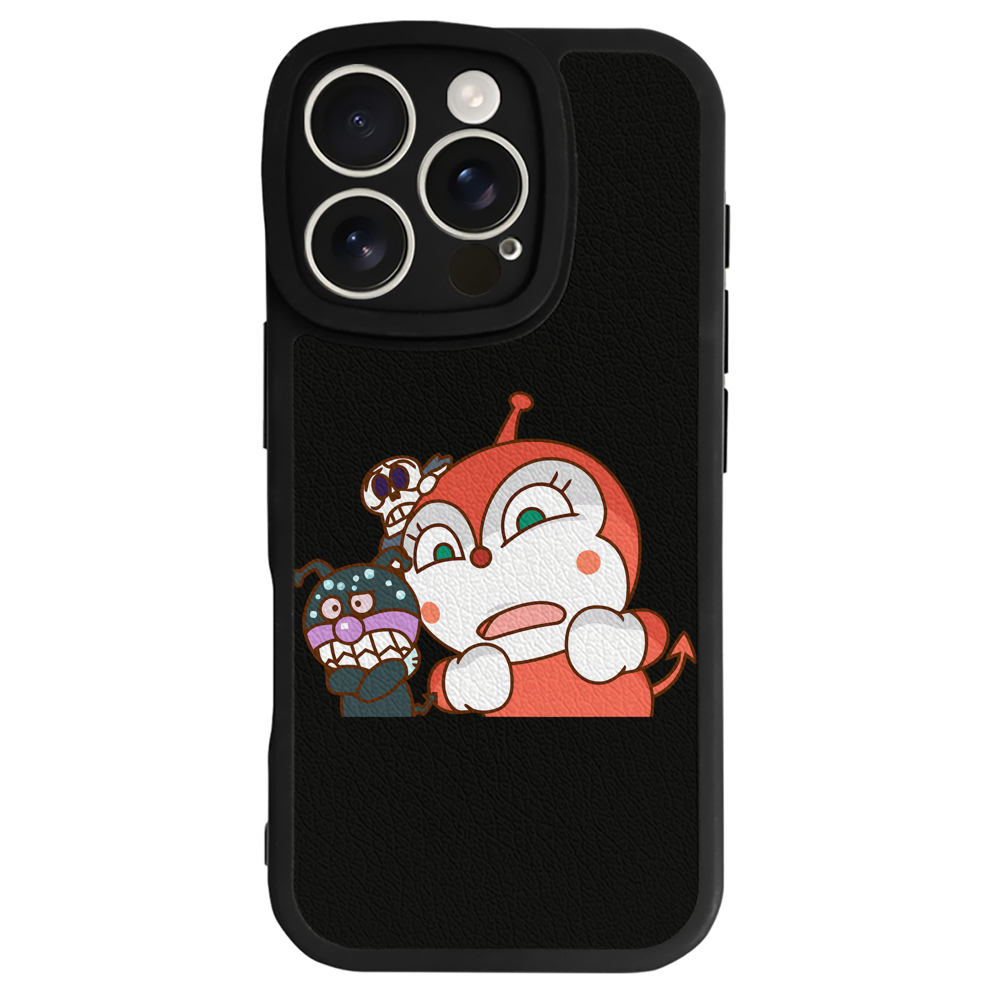 （画像用） アンパンマン Anpanman 【iPhone 16シリーズ対応】シリコンスマホケース（レザー調） 材質：シリコン